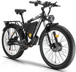 PHILODO Electric Bike for Adults, 48V 23Ah Fat Tire Ebike Dual Motor AWD 2 * 1000W 35MPH Electric Bicycles 21-Speed with Ignition Lock Hydraulic Disc Brakes