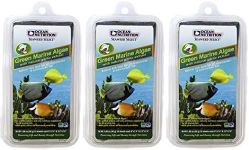 Ocean Nutrition 3 Pack of Green Marine Algae Fish Food, 10 Sheets Each, with Natural Garlic Extract for All Herbivorous & Omnivorous Fish