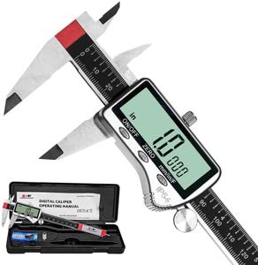 Digital Caliper Measuring Tool 6 inch with Extra Large LCD Screen DCXD6-SS-54, Vernier Caliper Digital Micrometer IP54, Measures Inch/Metric/Fraction by S&F STEAD & FAST