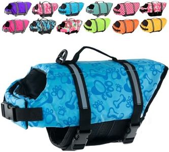 Doglay Dog Life Jacket, Dog Life Vest for Swimming Boating, Adjustable Puppy Life Jacket with Reflective Stripes, Superior Buoyancy Dog Swimming Vest for Small Medium and Large Dogs