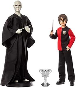 ​Harry Potter Collectible Doll 2-Pack, Gift Set with 12 Inch Voldemort Doll and 10.5 Inch Harry Potter Doll, with Film Inchspired Fashions and Wands