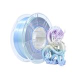 iBOSS Silk PLA+ Rainbow Filament 1.75mm, 1kg 3D Printer Filament, No Warp Enhanced Toughness, Dimensional Accuracy ±0.02mm Printing Filament, PLA Plus Filament for FDM 3D Printers (Macaron Rainbow)