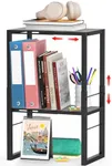 Locker Organizer Shelf, Metal Adjustable Width and Height, Ideal Locker for School, Office, and Gym Lockers, Extends Locker Storage Organization, Black