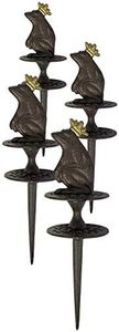 BestNest Esschert Cast Iron Frog Prince Garden Hose Guides, Pack of 4