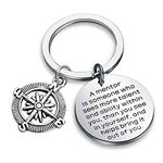 Gzrlyf Mentor Keychain with Compass Charm Mentor Appreciation Gifts for Mentor Leader Boss Coworker Leaving Gifts (Mentor Keychain C)