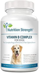 Nutrition Strength Vitamin B for Dogs, Complete B Complex for Dogs, Promote Blood Cell & Nervous System Health, Help Sustain Cellular Energy Production & Maintain Brain Function, 120 Chewable Tablets