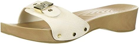 Dr. Scholl's Women's Classic Slide Sandal, Gardenia Snake Print, 4.5 UK