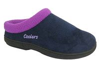 Ladies New Cooler Brand MicroSuede Mule Polar Fleece Lining Slipper Fuchsia 5-6