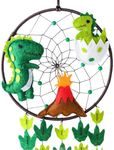 Dinosaur Dream Catcher for Boys Bedroom or Girls Bedroom - Dino Dream Catcher for Boys Room or Girls Room - Dinosaur Room Decor for Boys or Girls - Dinosaur Wall Decor Green