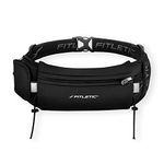 Fitletic Ultimate II Race Belt (Running Belt) | Patented No Bounce Technology for Marathon, Triathlon, Ironman, Trail, 5K, 10K | Sport Belt | N04, Black, One Size Fits All