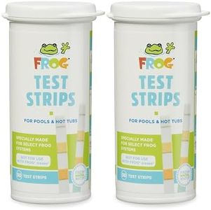 FROG Test Strips for Pools and Hot Tubs - Accurate Indicator for Free Chlorine or Bromine Levels, pH, Total Alkalinity and Total Hardness - Easy Water Testing - 50 Test Strips - 2 Pack