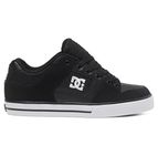 DC Men's Pure Skate Shoe, Black/Black/White, 10.5 M US