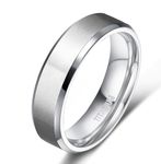 TIGRADE Titanium Rings 4MM 6MM 8MM 10MM Wedding Band in Comfort Fit Matte for Men Women, Silver 6MM, Size 10.5