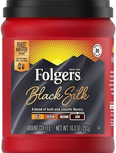 Folgers Black Silk Dark Roast Ground Coffee, 10.3 Ounces