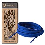 The Original Stretchlace - Flat Elastic Shoelaces, Stretch Shoe Laces for Adult Sneakers, Stylish Shoe Laces for Elderly, Kids, and People with Special Needs, Royal Blue, 35in