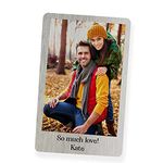 Pomchick Personalised Wallet Photo Insert Card Text Polaroid Style Keepsake Valentine's Mother's Father's Day Christmas Birthday Gift for Her Him Boyfriend Girlfriend Wife Husband Dad Mum