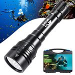 APLOS AP150 Dive Light, 15000 Lumens, Underwater 150m, Scuba Diving Flashlight with Rechargeable Batteries and Charger