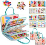 Teefrye Toddler Busy Board Montessori Toys for Toddlers 1-3 Year Old Educational Activity Book Board Sensory Travel Toys Ages 2-4 Preschool Learning Fine Motor Skills Toy Quiet Book Gift for Kids