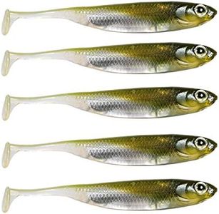 QualyQualy Soft Fishing Lures Paddle Tail Swimbaits Minnow Bait Shad Lure Soft Plastic Lure for Bass Fishing 1/11oz 2.75" 6Pcs (6Pcs Color 02)