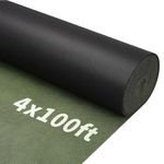 ECCOGREAT 4×100ft Weed Barrier Fabric, 5.8oz Breathable Eco-Friendly Polypropylene Weed Fabric Non-Woven Landscape, for Garden Weed Wrapping