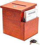 Juvale Wooden Suggestion Box with C