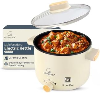 Goodscity Multipurpose Electric Kettle with Ceramic Coating 1.2L|Boil, Steam, Fry, Saute|Multi Cooker kettle for Water,Milk,Egg, Tea,Soup,Coffee, Babyfood| Hostel,Travelling|600W|1Year Waranty|GC-0191