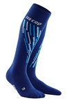 CEP - THERMAL SKI SOCKS with compression for men | Ski compression socks in blue/azure with soft lining for warm feet in cold temperatures | Size V