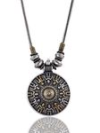 El Regalo Dual Tone German Silver Tibetan Pendant Necklace for Girls & Women | Tribal Tibetan Indo Western Pendant Necklace in Oxidized German Silver