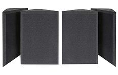 YGM Acoustic Foams® Soundproofing Corner Bass Trap, 24"x12"x12" - Flat Bass Traps (Set of 4)