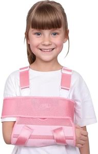 ENLUNTRA Kids Upper Extremity Sling, Breathable & Comfort Arm Sling Shoulder Immobilizer,Adjustable Arm Sling for Elbow Injury(Pink)