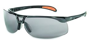 Uvex Protege Safety Glasses with Metallic Black Frames and Grey Lens with Harcoat Coating