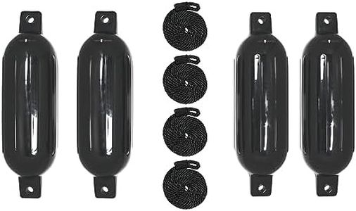 Extreme Max 3006.7384 BoatTector Inflatable Fender Value 4-Pack - 6.5" x 22", Black