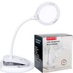 Desk Lamp With Illuminated Magnifiers