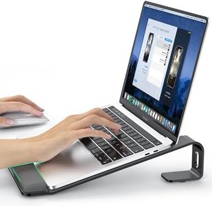 LOXP Laptop Stand for Desk, Laptop Stand with Wrist Support, Ergonomic Detachable Laptop Riser, Mount, Holder Notebook Computer Stand for MacBook Air Pro, HP, Dell, XPS, HP (10-17") Laptops - Black