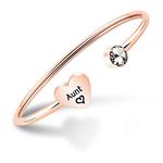 BNQL Aunt Bangle Bracelet Auntie Gifts from Niece Aunt Jewelry Cuff Bracelets for Aunt Auntie gift (RG)