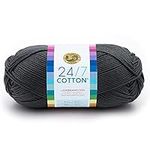 Lion Brand Yarn 761-150 24/7 Cotton Yarn, Charcoal