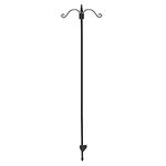 Honeyfield's 78485997 Feeding Station,Heavy Duty Bird Feeding Station with Two Hooks for Hanging Feeders,Great for Any Garden or Outdoor Area - (5.5x49x49cm),Black