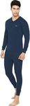 Lux Cottswool Men's Cotton Thermal Set (Blue, L- 90CM)