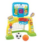 VTech Smart Shots Sports Center - Multi Color - Toddler Sports Toy - Ages 1-3 - Includes Basketball Hoop, Soccer Net, LED Scoreboard & Early Learning Center