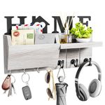 HapiRm Key Holder for Wall, Key Hanger with Home Design, Key Hooks Wall Mounted with Mail Sorter for Entryway, Mudroom, Hallway, Bedroom, Kitchen, Office