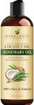 Handcraft Blends Fractionated Coconut Oil Infused with Rosemary - 8 Fl Oz - 100% Pure and Natural - Premium Grade Carrier for Skin, Hair and Massage