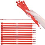 Bolt Dropper Plastic Security Seal Trap - Numbered Tags Tamper Ties - Work as Seal Tags, Self Locking Zip, Red Lock Tight - Disposable Plastic Trailer Seals Cable (100 Pack)