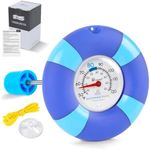 SPOROLWE Pool Thermometer Floating Easy Read, Mechanical Water Thermometer