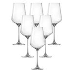 LUCARIS Hongkong Hip Wine Glass Set Bordeaux 770 ml | Red Wine Party Glasses Set of 6