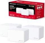 Mercusys AX3000 Mesh WiFi, Whole Home Mesh WiFi Extender Booster Covers up to 650m², Connect up to150 Devices, 160 MHz Channels,Full Gigabit Ports, Dual Band Wi-Fi,Easy App Control, Halo H80X (3-pack)