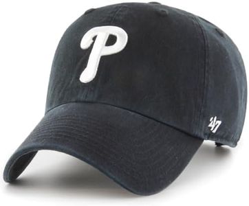 '47 MLB - Gorra ajustable para adulto, color blanco y negro, talla única, Philadelphia Phillies, talla única