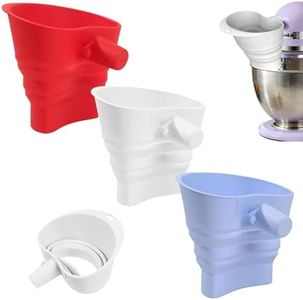 Flour Funnel for Kitchen Mixer, 2026 Upgrade Silicone Collapsible Funnel Silicone Collapsible Funnels for Kitchen, Flour Funnels for Kitchen Use Filling Bottles, Daily Cooking and Water (3Color, 3pcs)