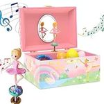 Jewelkeeper Musical Jewelry Box for girls, Rainbow Ballerina jewelry box, Swan Lake Tune & ballerina doll, Great Girls Gifts Jewelry Box with Ballerina