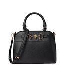 Anne Klein Horsebit Satchel Black One Size, Black, One Size