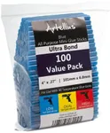 Artellius - Blue Hot Glue Sticks 4" x.27" (100 Bulk Pack) - Ultra Bond Hot Melt Adhesive Mini Glue Sticks for All temperature Glue Guns